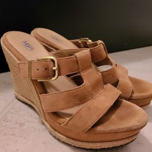 Tawney Leather Ugg Wedges